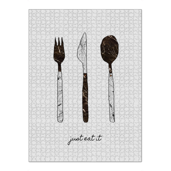 Puzzle Ravensburger "Just Eat It" artboxONE - Typografie,Essen & Trinken,Musik,Marmor,Lustig