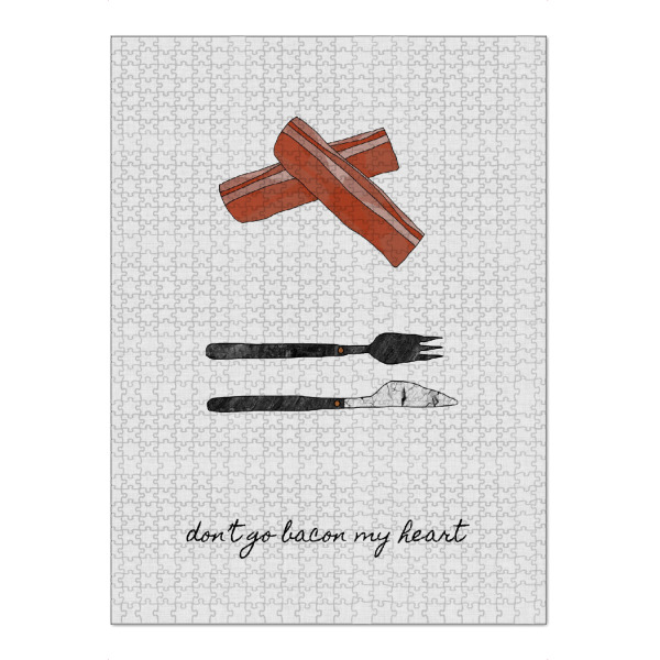 Puzzle Ravensburger "Don't Go Bacon My Heart" artboxONE - Typografie,Essen & Trinken,Musik,Liebe,Lustig