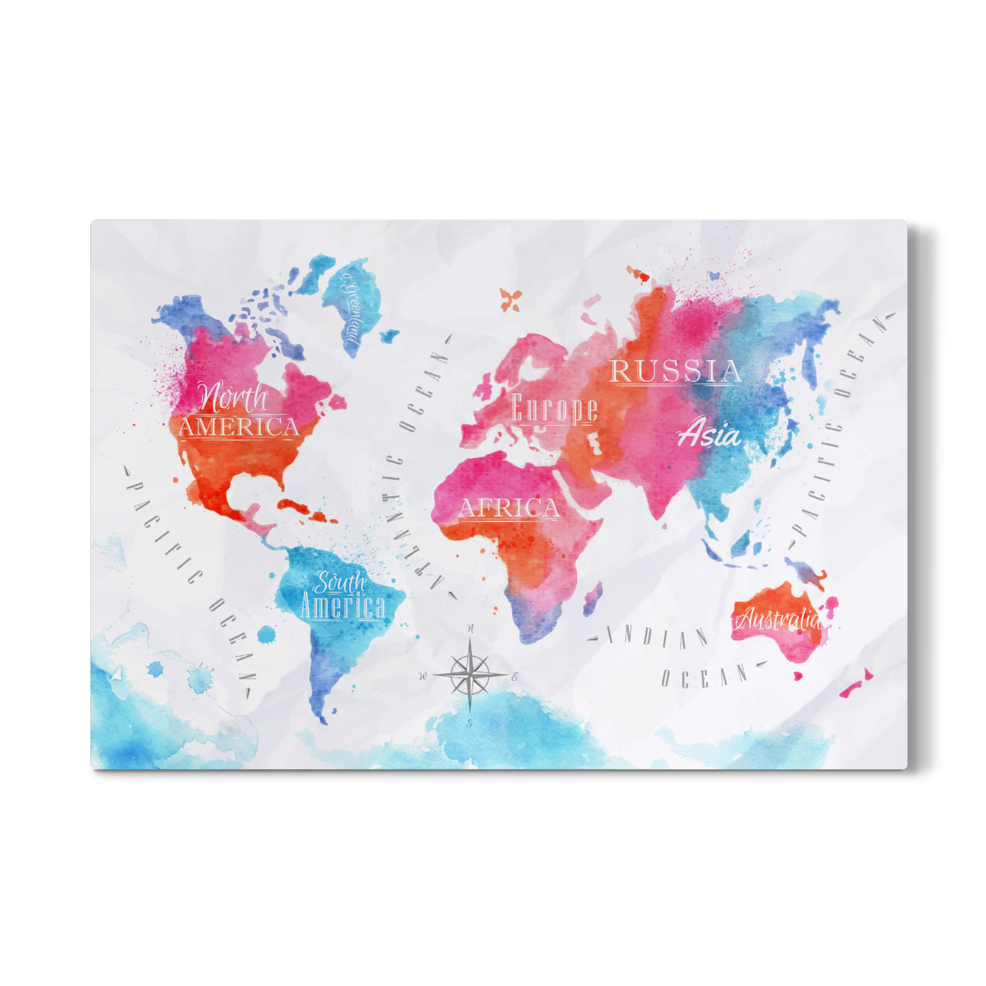 Galerie-Print "Aquarell Weltkarte" 30x20 cm artboxONE