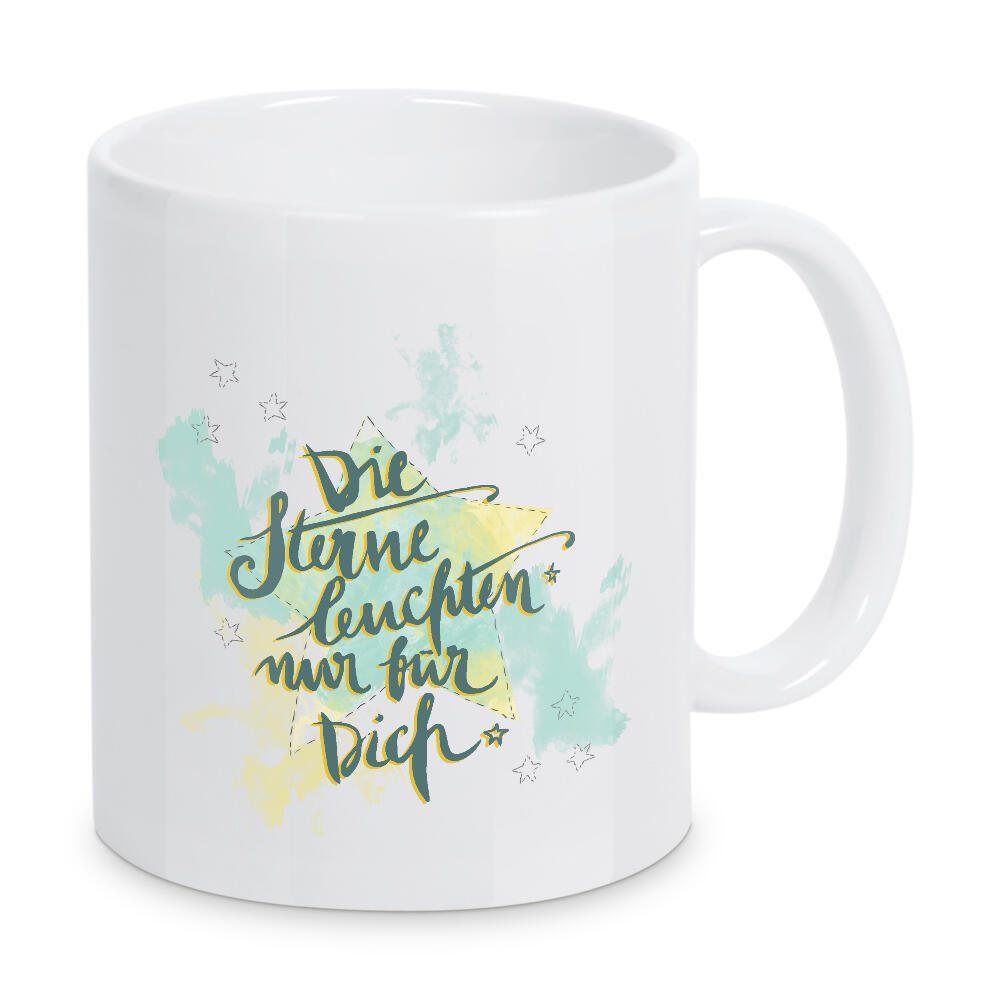 Tasse "Die Sterne leuchten nur für Dich" artboxONE - Typografie,Für Kinder,Weihnachten