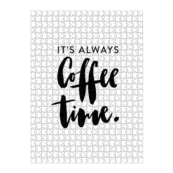 Puzzle Ravensburger "It's Always Coffee Time" artboxONE - Typografie,Essen & Trinken,Schwarzweiß