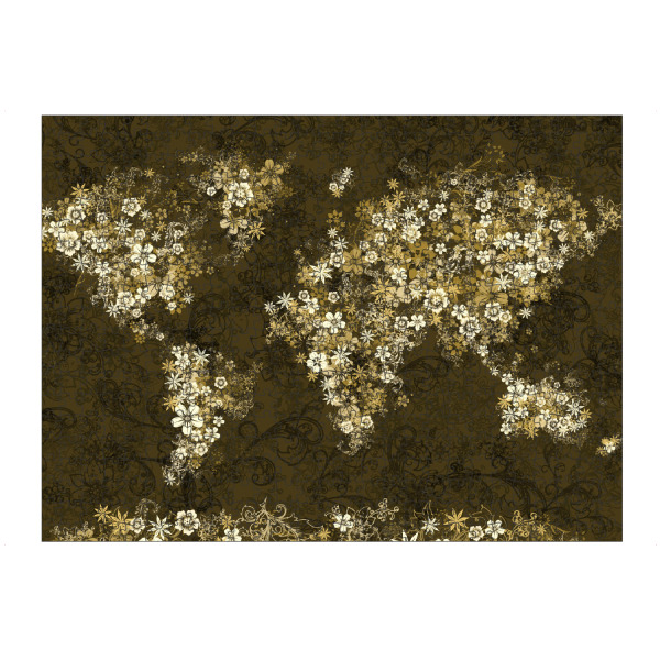 Puzzle Ravensburger "World map floral 9" artboxONE - Floral,Abstrakt