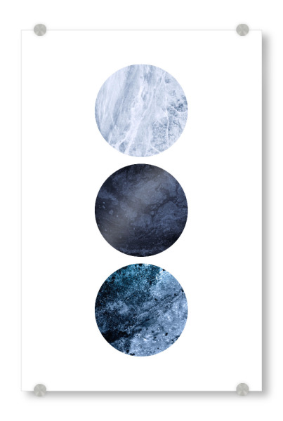 Acrylglasbild "Blue Minimalism" artboxONE - Geometrie