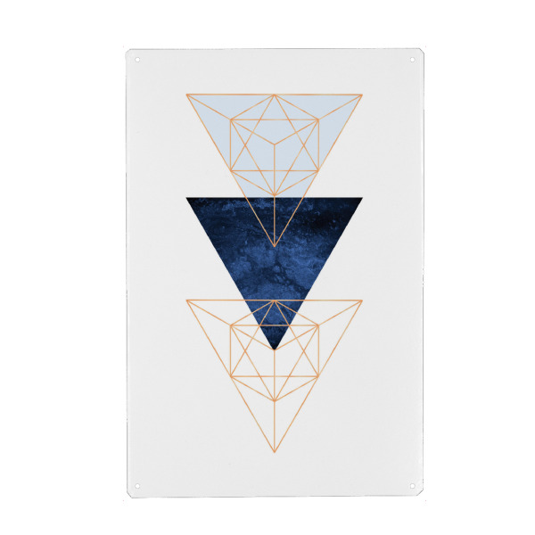 Metall Poster "Minimalist Triangles" artboxONE - Geometrie