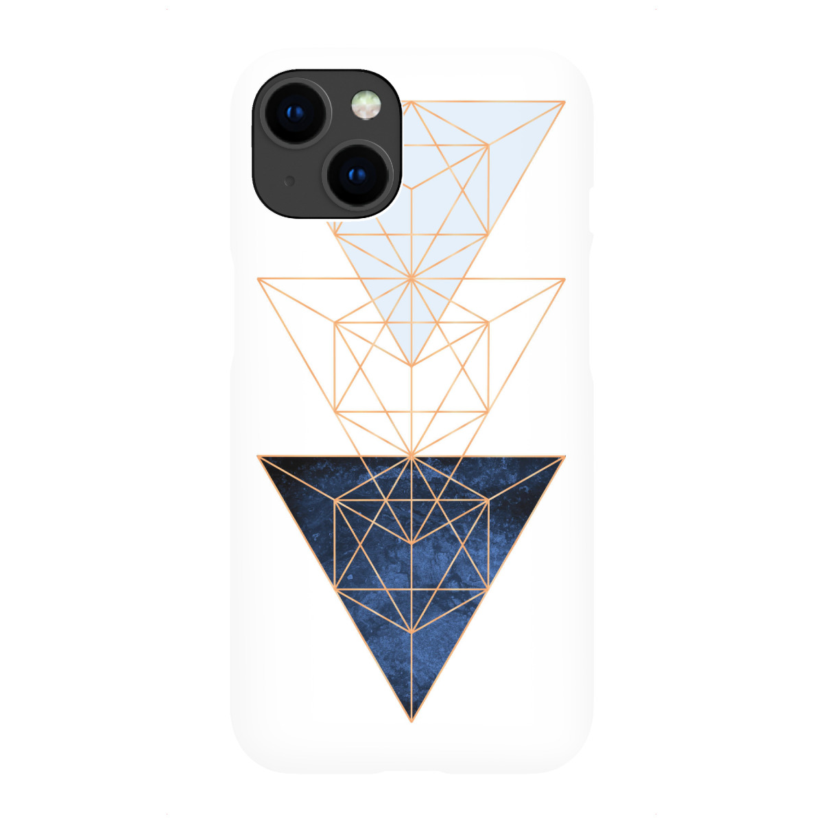iPhone "Geometric Triangles in Blue" Premium-Case Handyhülle artboxONE