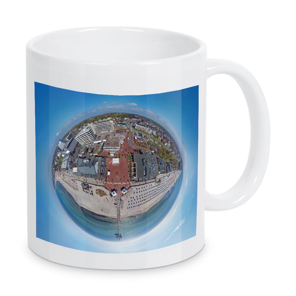 Tasse "Seebrücke Grömitz - low" artboxONE - Städte,Natur,Reise,Architektur,Reise / Strand und Meer