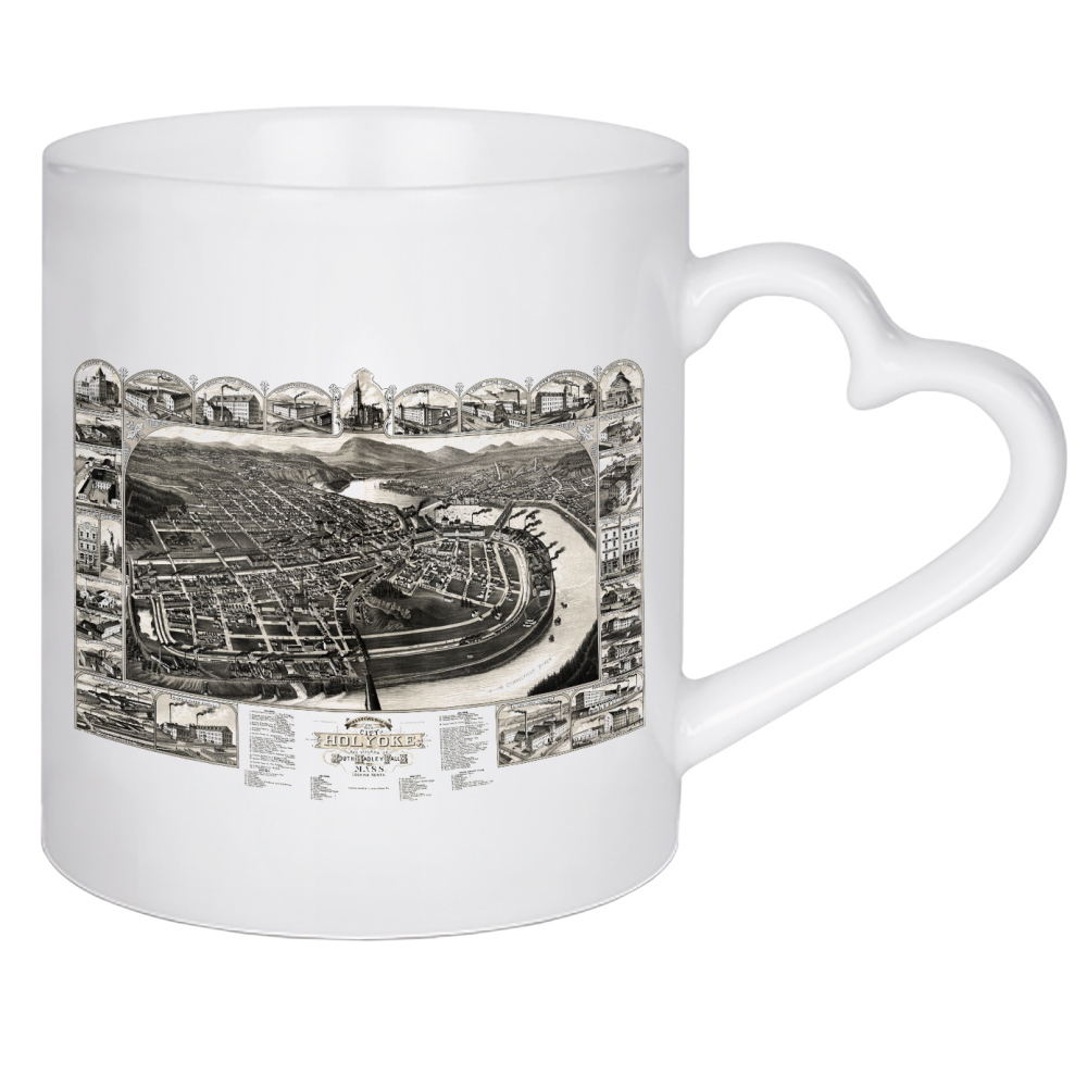 Herztasse "Karte von Holyoke Massachusetts" artboxONE - Kartografie