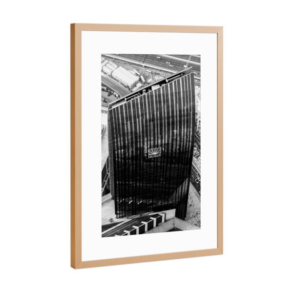 Poster mit Rahmen Kupfer "Boulevard Plaza, Dubai" artboxONE - Reise,Schwarzweiß,Architektur,Städte / Dubai