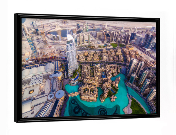Poster mit schwarzem Rahmen "Dubai Panorama 2" artboxONE - Reise,Architektur,Städte / Dubai