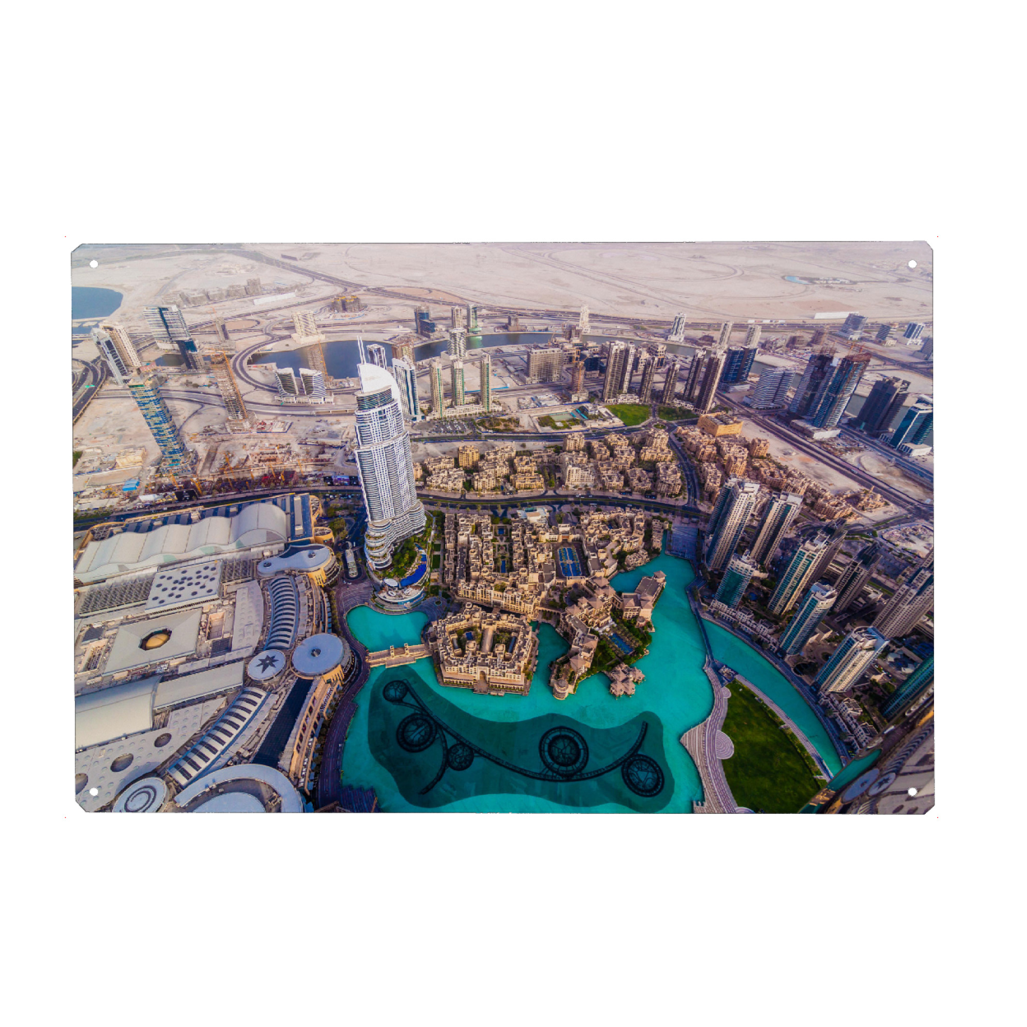 Holzbild "Dubai Panorama 2" artboxONE - Reise,Architektur,Städte / Dubai