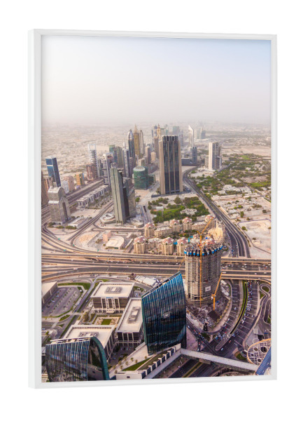 Poster mit weißem Rahmen "Dubai Panorama" artboxONE - Reise,Architektur,Städte / Dubai