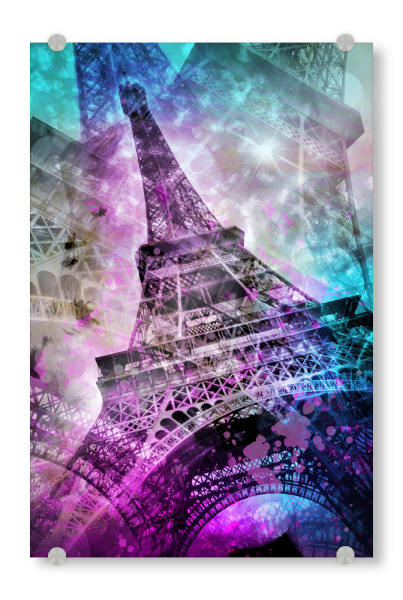 Acrylglasbild "Pop Art Eiffelturm" artboxONE - Reise,Abstrakt,Architektur,Städte / Paris,Reise / Länder