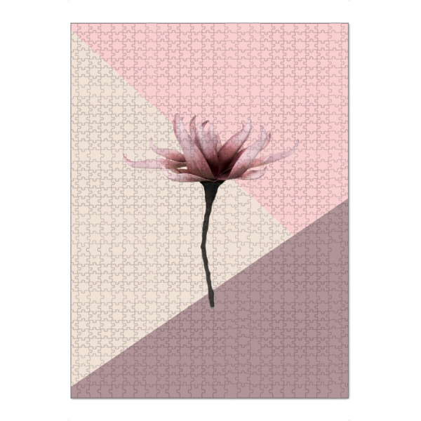 Puzzle Ravensburger "Aesthetic Flower" artboxONE - Natur,Floral,Geometrie - Blume,Mit blumen,Natur,Geometrie,Minimalismus,Blume,Zart,Natur