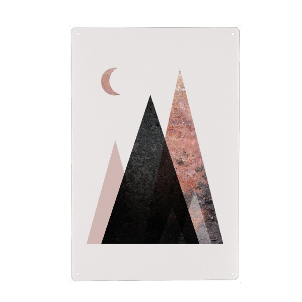 Metall Poster "Scandinavian Mountain Scene" artboxONE - Natur