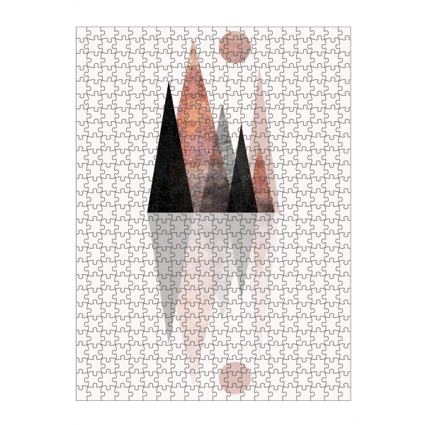 artboxONE Puzzle "Scandi Mountain Reflection" artboxONE - Natur,Geometrie