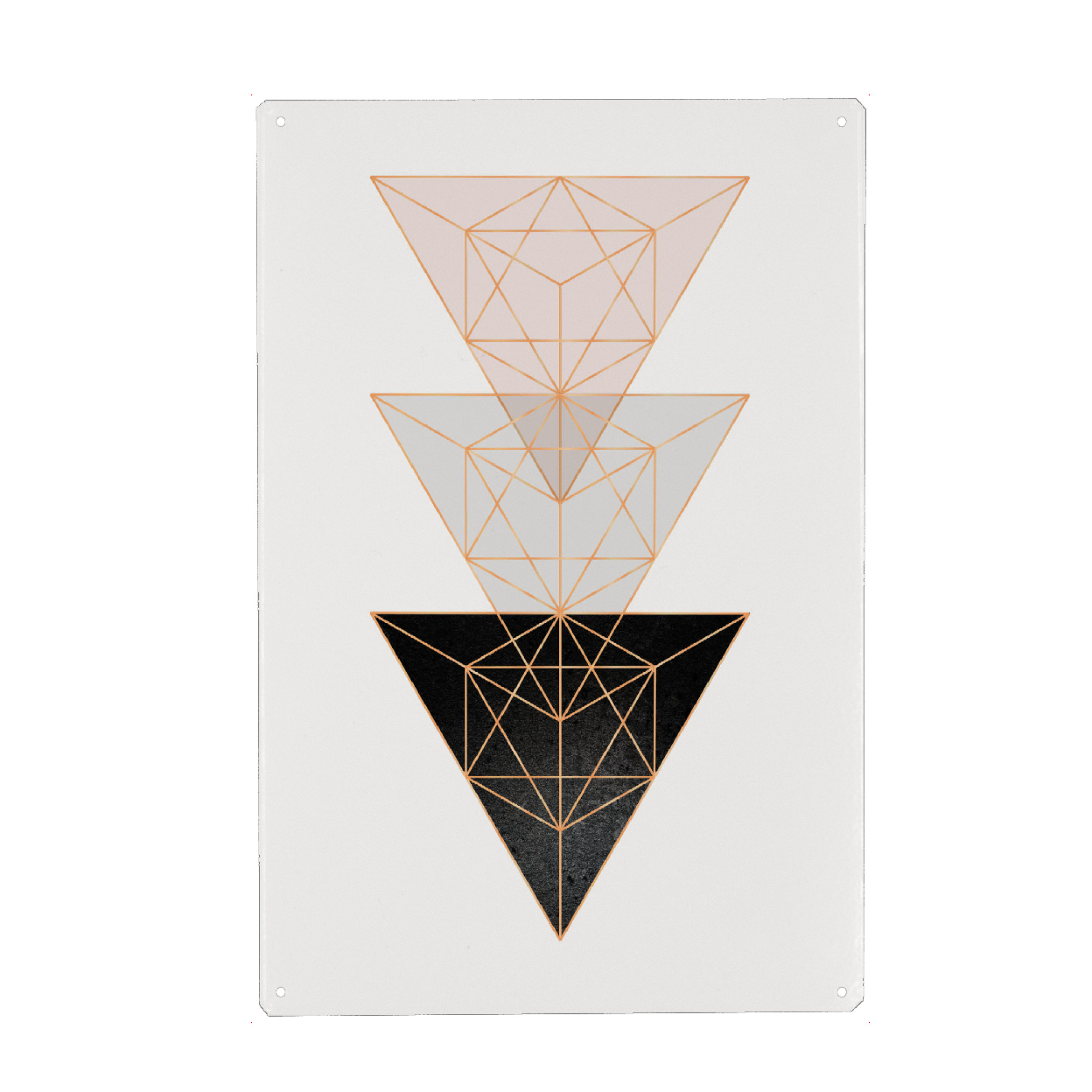 Metall Poster "Geometric Triangles" artboxONE - Geometrie
