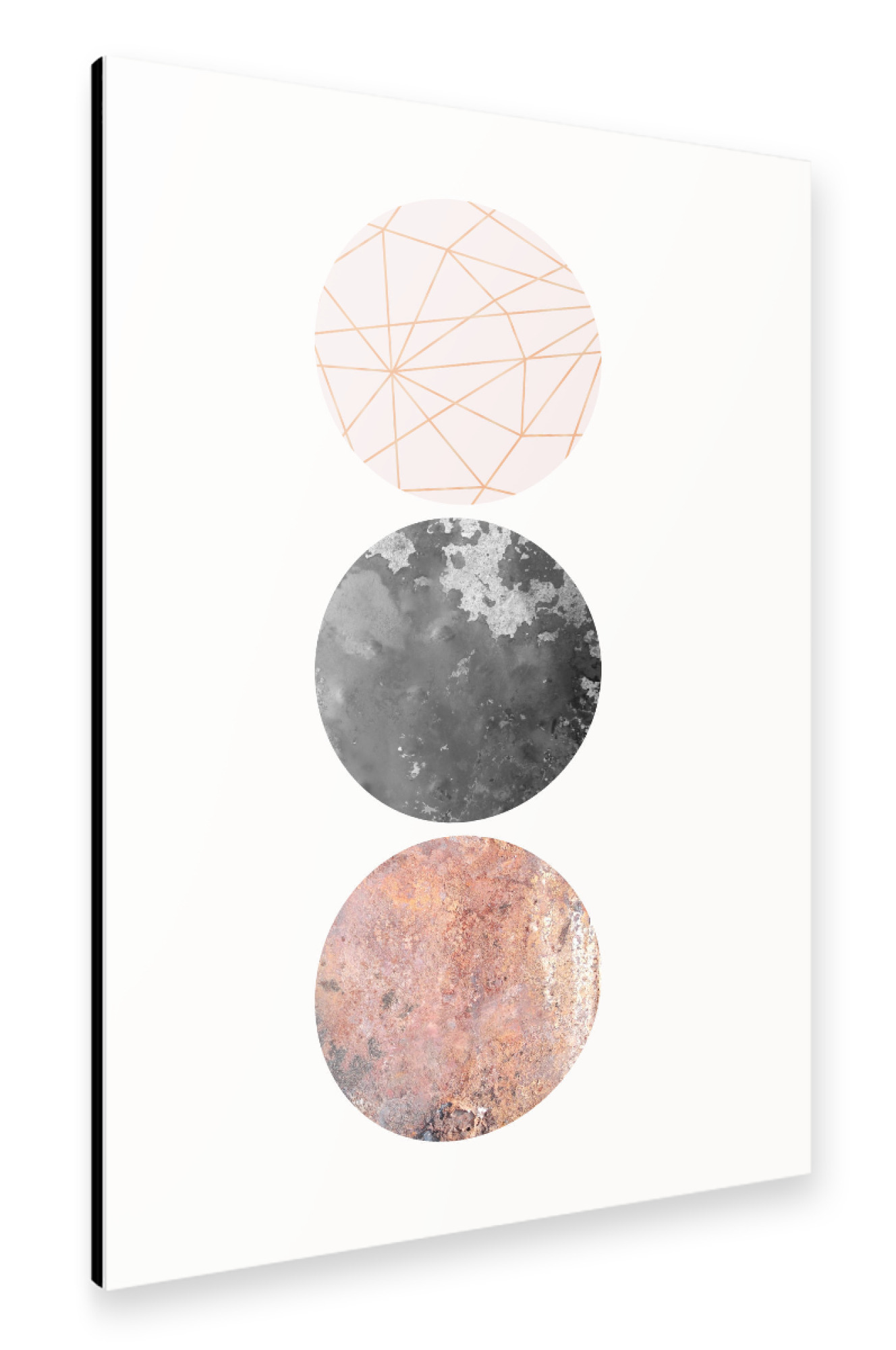 Alu-Dibond "Minimalist Circles 2" 75x50 cm artboxONE