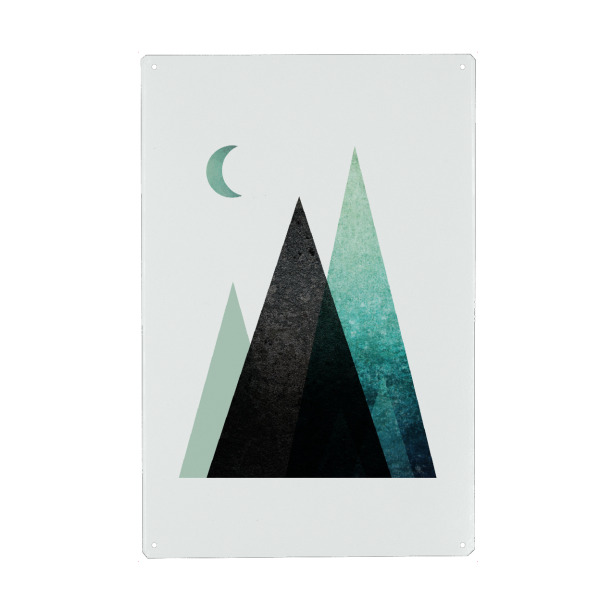 Metall Poster "Nordic Mountain Range" artboxONE - Geometrie