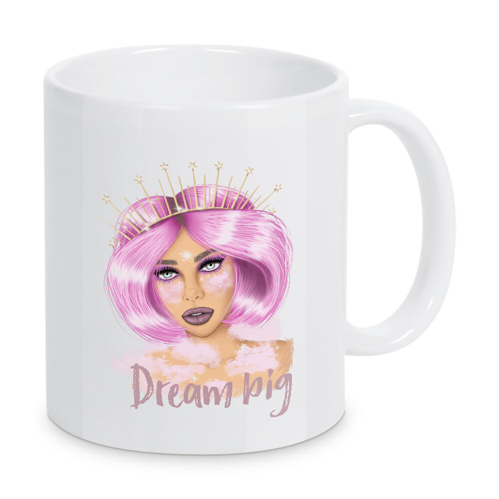 Tasse "Mädchen mit rosa Haaren" artboxONE - Menschen,Fashion,Für Mama,Lustig