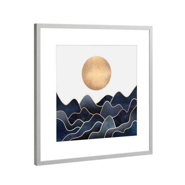Poster mit Rahmen Silber "Waves 2" artboxONE - Natur,Abstrakt