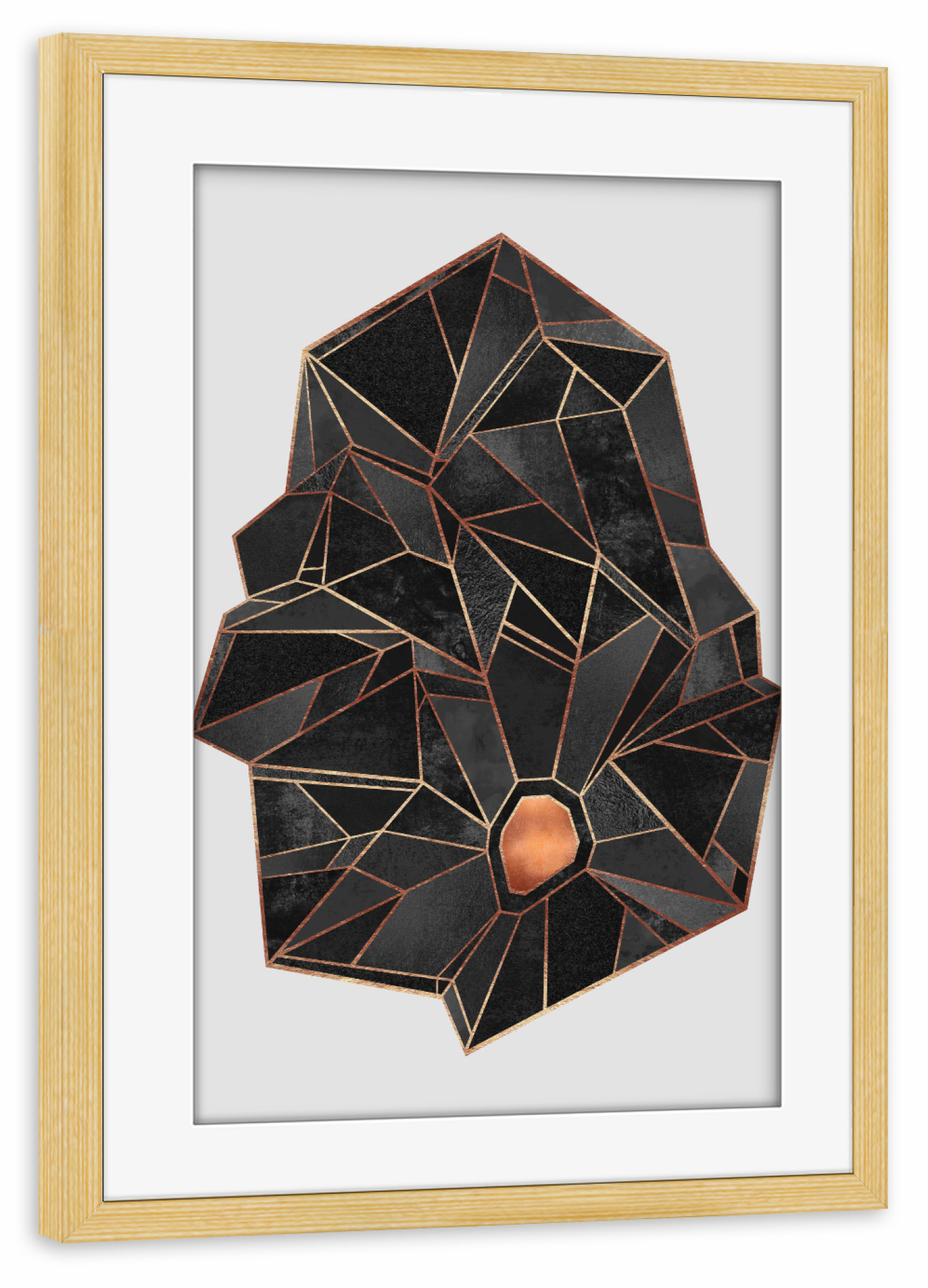 Poster mit Rahmen kiefer "Precious 2" artboxONE - Abstrakt,Geometrie