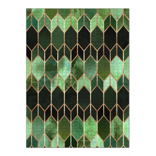 Puzzle Ravensburger "Stained Glass 5 - Forest Green" artboxONE - Abstrakt,Geometrie