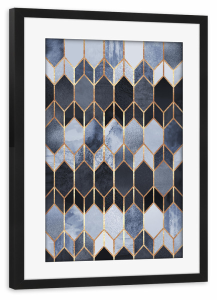 Poster mit Rahmen schwarz "Stained Glass 4" artboxONE - Abstrakt,Geometrie