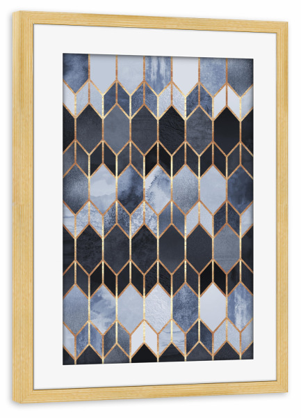 Poster mit Rahmen kiefer "Stained Glass 4" artboxONE - Abstrakt,Geometrie