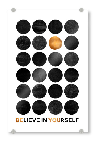 Acrylglasbild "Be You" artboxONE - Typografie