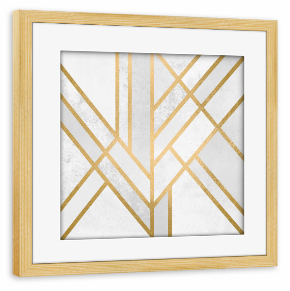 Poster mit Rahmen kiefer "Art Deco Geometry 2" artboxONE - Abstrakt,Geometrie