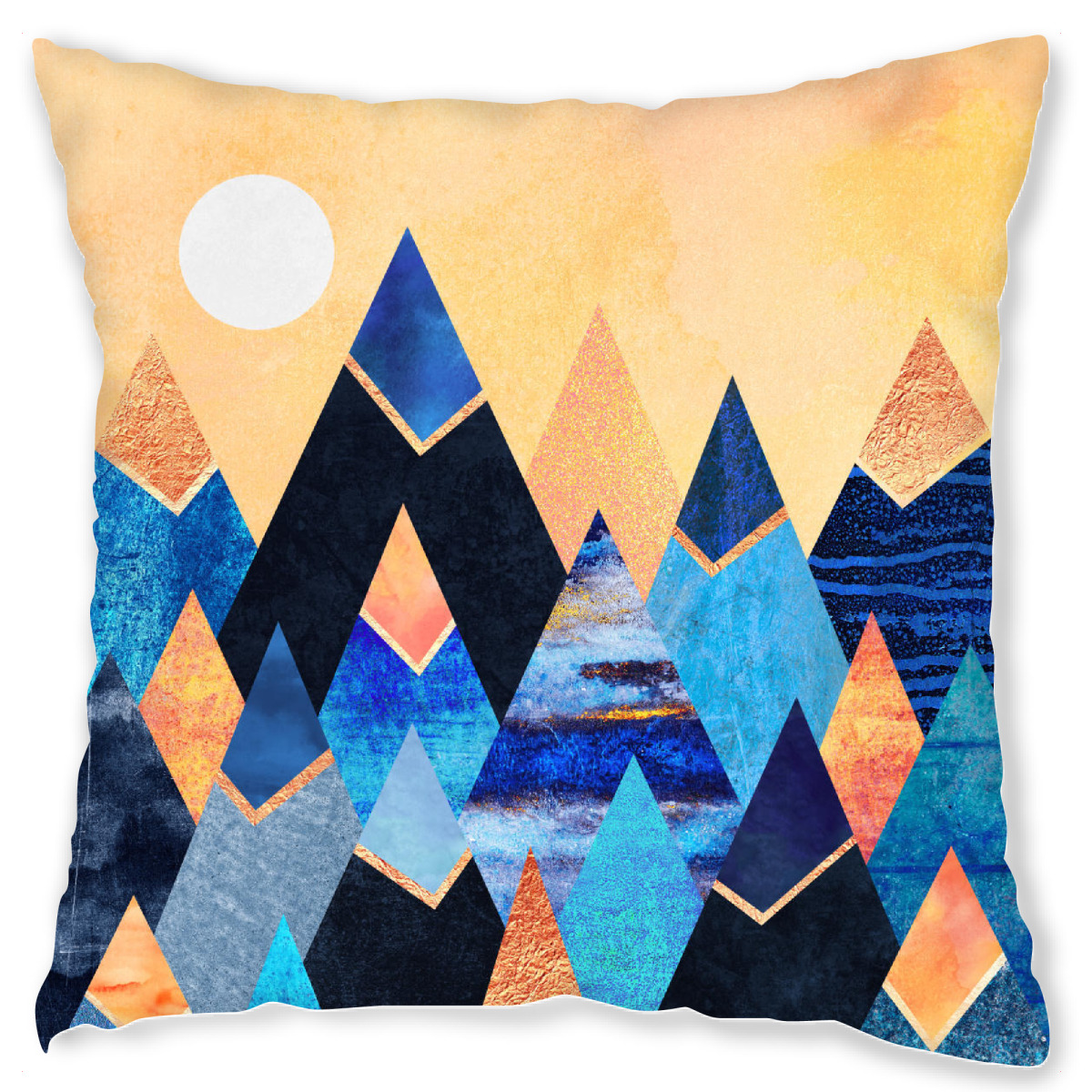 Design-Kissen "Blue Mountains" artboxONE - Natur,Abstrakt,Geometrie