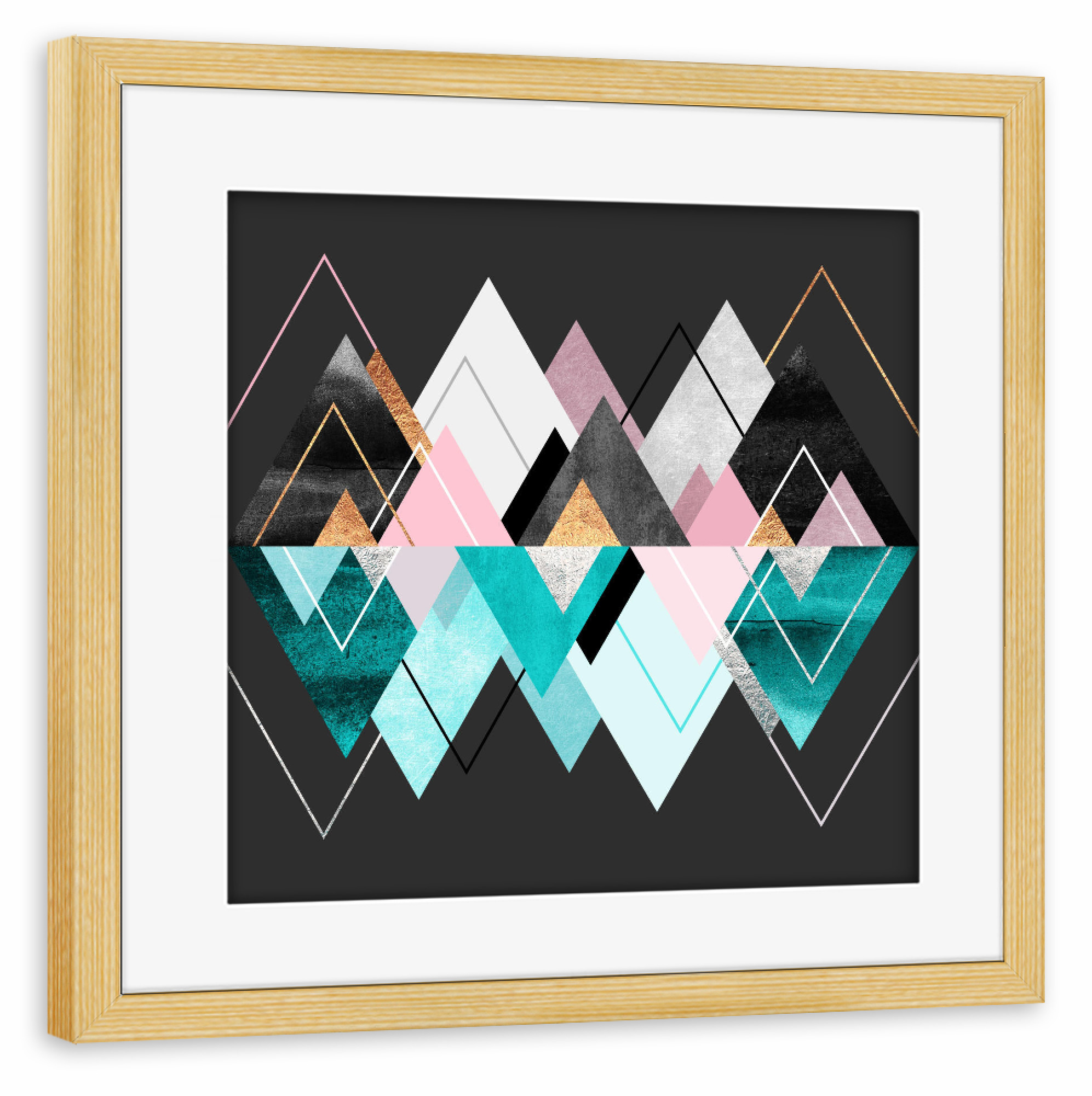 Poster mit Rahmen kiefer "Nordic Seasons" artboxONE - Abstrakt,Geometrie