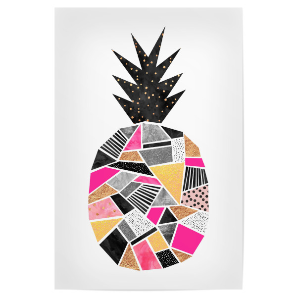 Poster "Pretty Pineapple" artboxONE - Essen & Trinken,Abstrakt,Geometrie