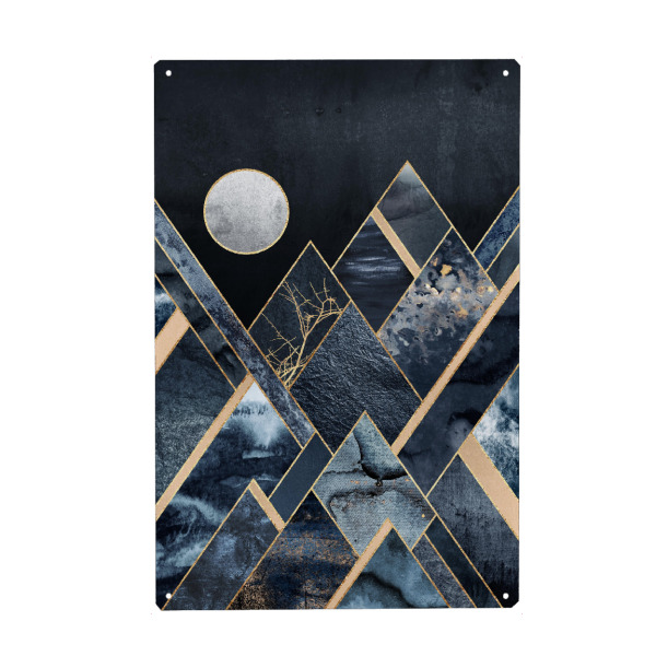 Holzbild "Stormy Mountains" artboxONE - Natur,Abstrakt