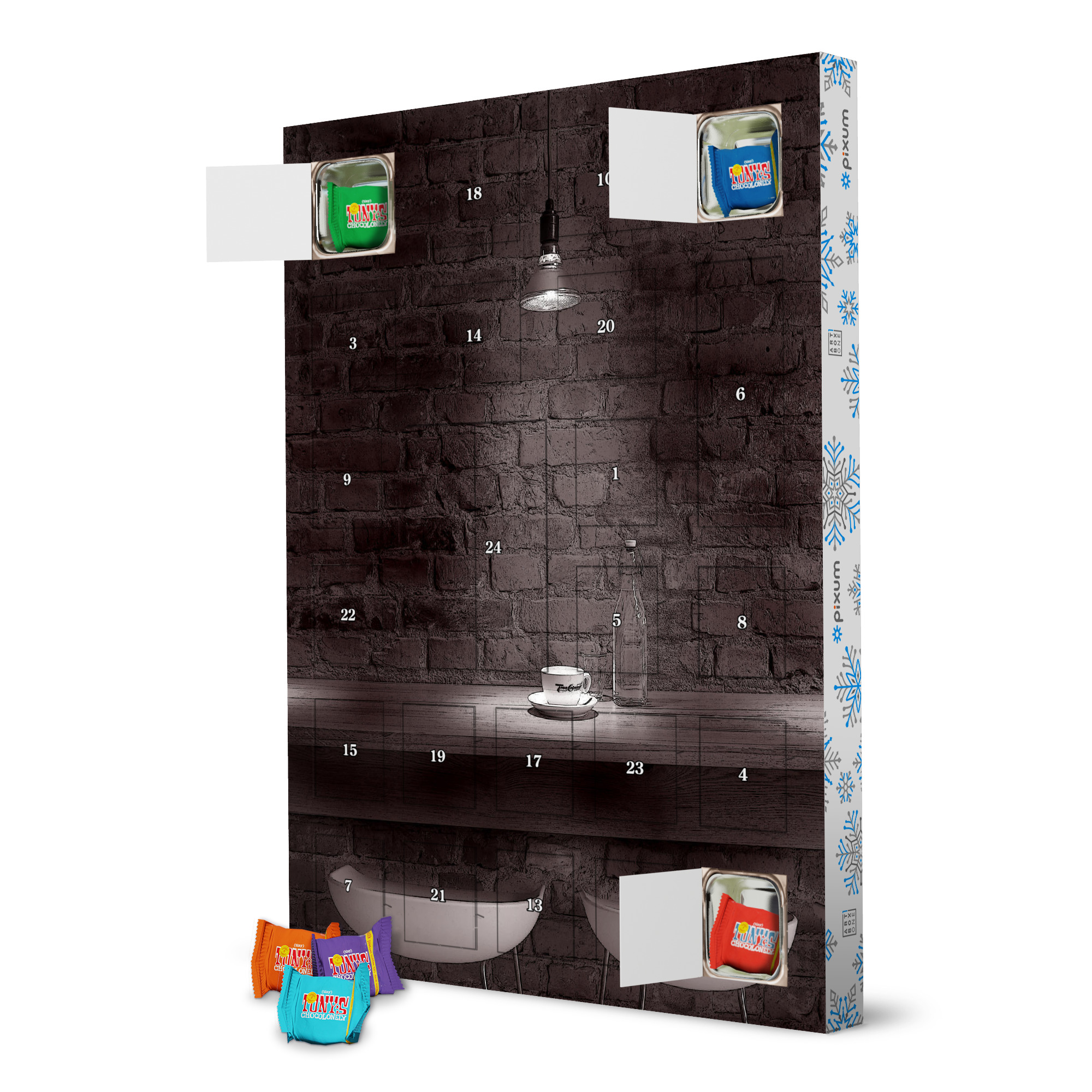 Adventskalender mit Tony's Chocolonely My Cup Of Coffee artboxONE Adventskalender Essen & Trinken