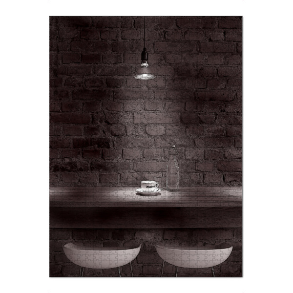 Puzzle Ravensburger "My Cup Of Coffee" artboxONE - Essen & Trinken,Schwarzweiß - Cafe - Bild Cafe