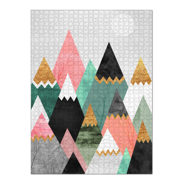 Puzzle Ravensburger "Pretty Mountains" artboxONE - Natur,Abstrakt,Geometrie
