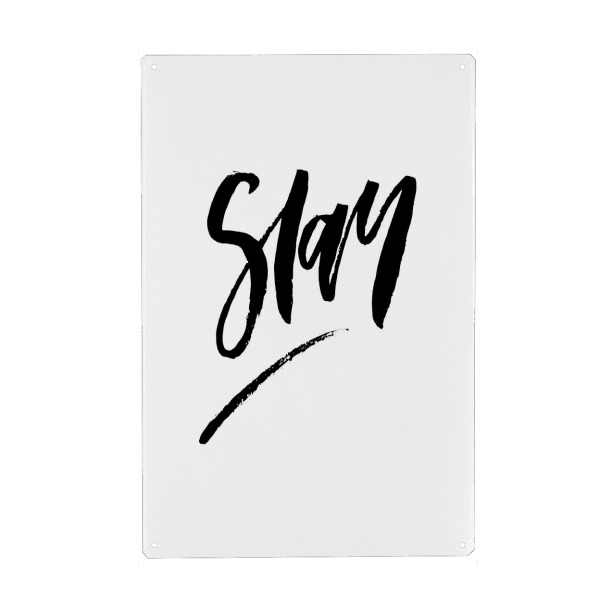 Metall Poster "Slay" artboxONE - Typografie,Schwarzweiß,Sport