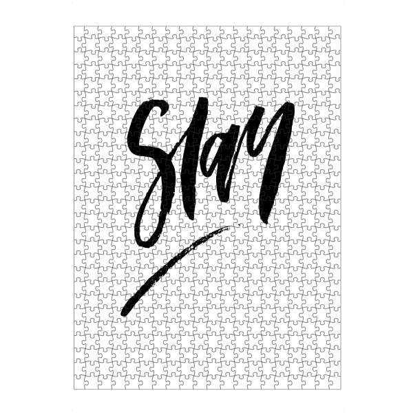 Puzzle Ravensburger "Slay" artboxONE - Typografie,Schwarzweiß,Sport