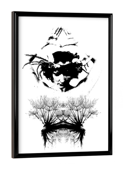 Poster mit schwarzem Rahmen "Zephyr" artboxONE - Natur,Schwarzweiß