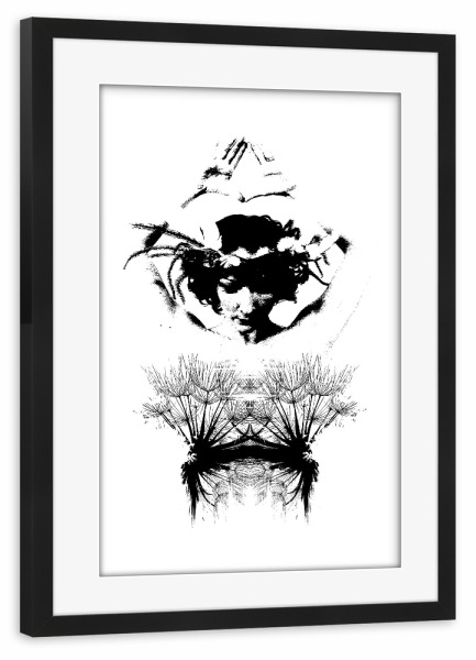 Poster mit Rahmen schwarz "Zephyr" artboxONE - Natur,Schwarzweiß