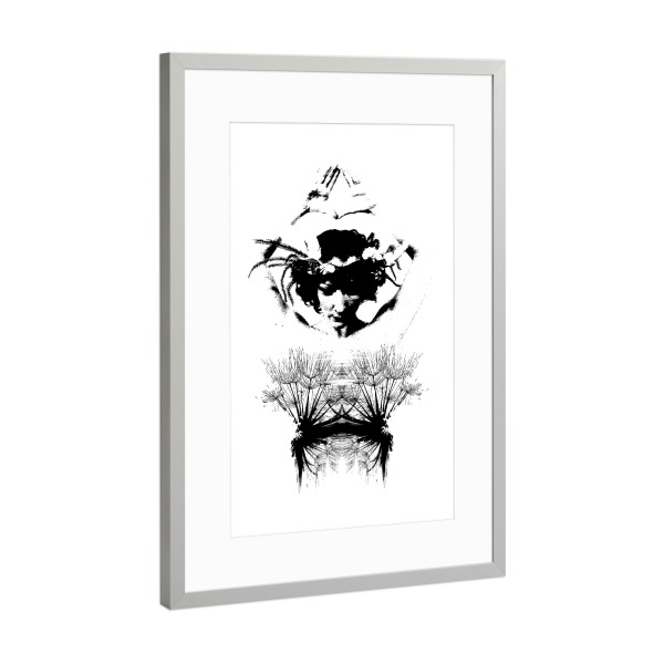 Poster mit Rahmen Silber "Zephyr" artboxONE - Natur,Schwarzweiß