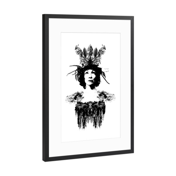 Poster mit Rahmen Schwarz (Metallic) "Terra" artboxONE - Natur,Schwarzweiß