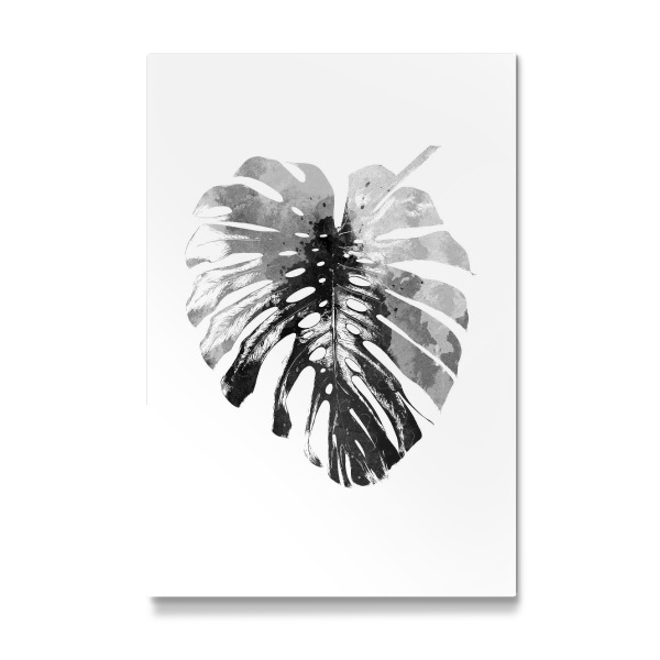 Galerie-Print "Black and White Monstera Leaf" 30x20 cm artboxONE