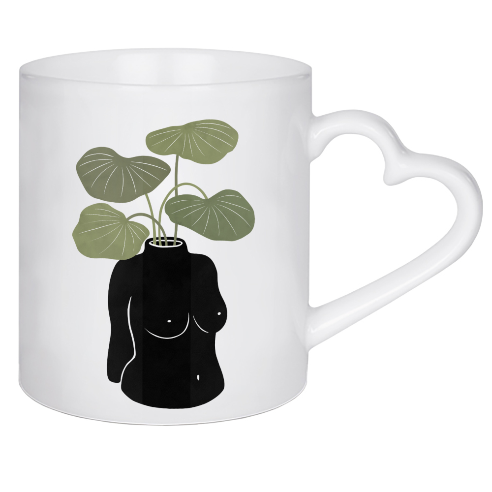Herztasse "Boob-Tanical-Vase" artboxONE - Natur,Floral,Menschen,Arcadia,Lustig