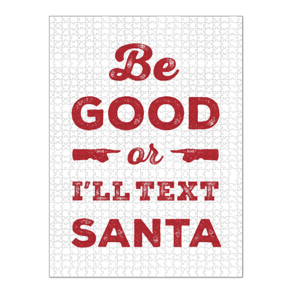 Puzzle Ravensburger "Be Good (red)" artboxONE - Typografie,Weihnachten - Santa,Weihnachten,Weihnachten,Kinder,Kinder,Urlaub,Urlaub,Santa claus