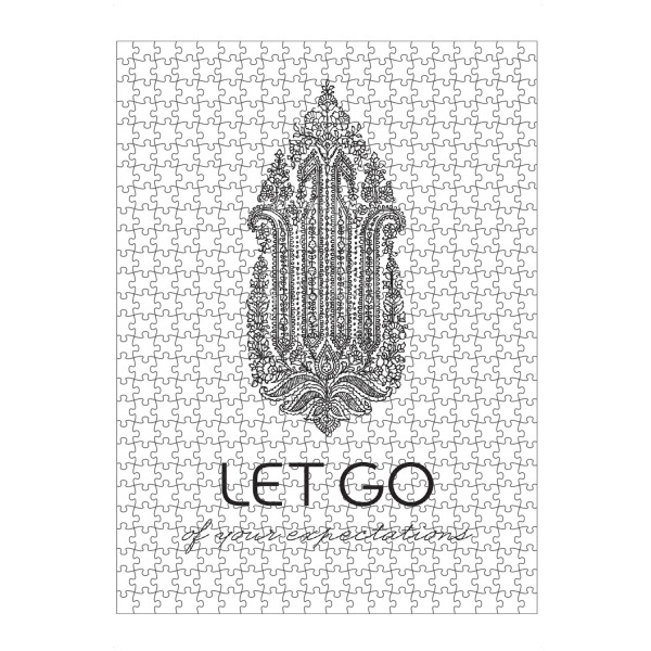 artboxONE Puzzle "Let Go Mehndi" artboxONE - Typografie - Yoga,Yogi,Blume,Blumen,Mehndi,Paisley - Bild Yoga