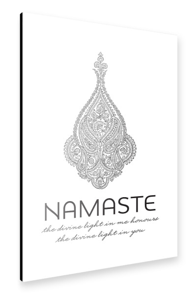 Alu-Dibond "Namaste Mehndi" 30x20 cm artboxONE