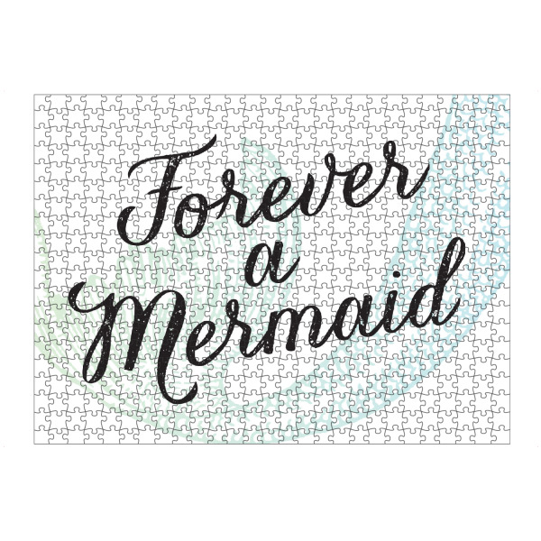 artboxONE Puzzle "Forever a Mermaid" artboxONE - Typografie - Mermaid,Ocean,Sea,Beach,Surf,Surfer,Blue,Green - Bild mermaid
