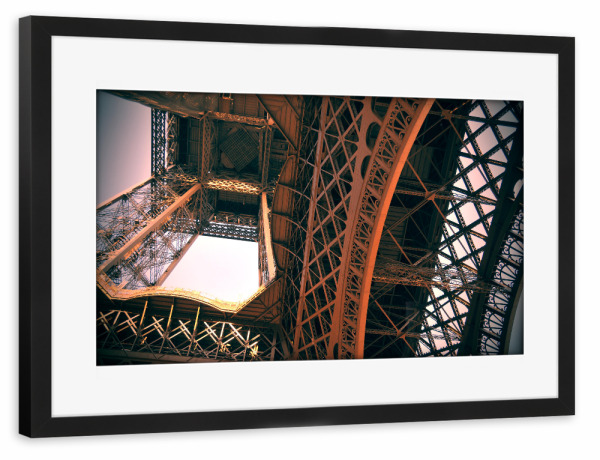 Poster mit Rahmen schwarz "Eiffel Tower Paris 7" artboxONE - Architektur,Städte / Paris